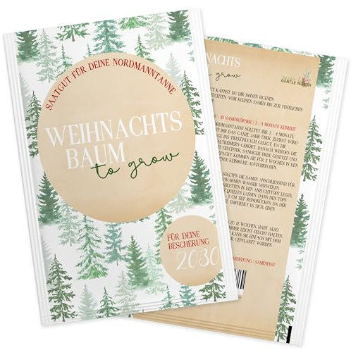 Nordmanntanne zum Pflanzen - Weihnachtsbaum Samen für dein Christbaum 2029 - Tannensamen als Adventskalender Füllung, Kleinigkeit zu Weihnachten oder Wichtelgeschenk für Frauen und Männer
