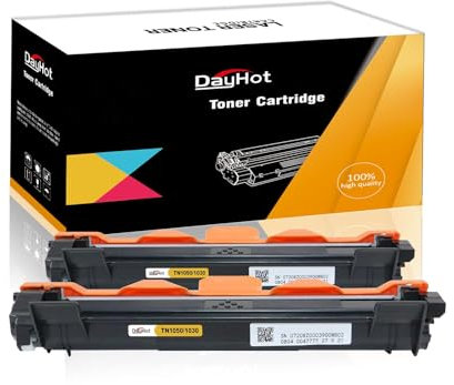 Dayhot TN-1050 TN1050 Kompatible Tonerkartusche für HL-1212W HL-1112 DCP-1510 HL-1210W DCP-1512 HL-1110 DCP-1610W MFC-1810 DCP-1612W MFC-1910W (2 Schwarz)