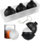 NICITY Golfball-Eisform-Set, lustiges Golf-Geschenk für Männer, Golfer, 6,1 cm, große Kugel, runde Eiswürfelformen für Whiskey, Bourbon, Cocktails (Golf-Flaschenöffner + Tablett)