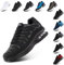Hitmars Baskets Homme Femme Chaussures de Sport Running Coussin d'air Sneakers Légères Chaussures de Marche Course Respirantes Fitness Jogging Outdoor Gym Noir EU 42