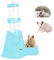 Wisebom Botella de agua para hámster, 125 ml, 3 en 1, para mascotas, para hámster, comedero automático, dispensador de agua para animales pequeños, sin goteo, para animales pequeños, color azul