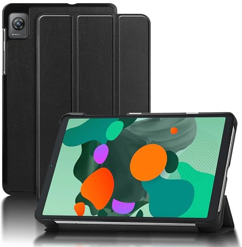 Housse de Protection compatible pour Blackview Tab60 Coque, étui (8,68 pouces) en Cuir, Dos en PC + Face Avant en Cuir