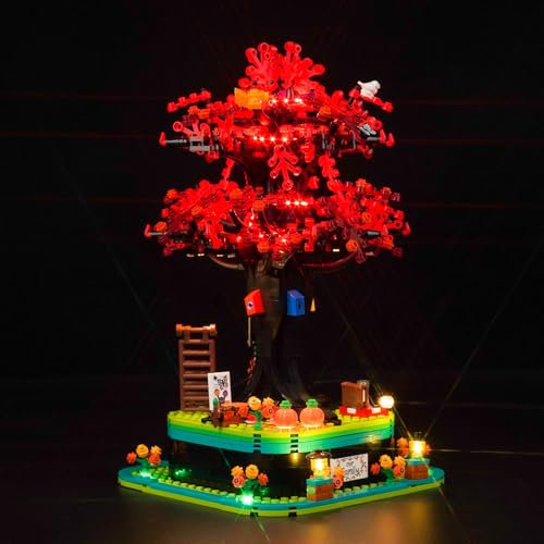 BrickBling Set di luci a LED per L'Albero genealogico Lego 21346 (Non Lego), Set di luci Decorative per L'Albero genealogico Lego 21346, Giocattoli creativi - Versione Standard, DE-21346-P61401