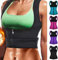 Cihdmfb Figurformender Damen Sport Fitness Unterbrust Taillenmieder Bauch-Weg Sauna Sport Training Taillenformer Weste Fitness Shapewear Kompression Top Körperformer für Workout Shirt(A Schwarz,3XL)