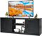 CASART TV Cabinet for TVs up to 65 Inches, Wooden Fireplace TV Stand with Adjustable Shelves, 2 Doors & Cable Management, Modern Media Stand TV Unit for Living Room Bedroom (Black)