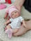 MYREBABY Mini Reborn Babypuppe Ganzkörper Platinum Silikon 7 Zoll Realistisch Schlafendes Baby Mädchen Lebensechte Neugeborene Puppe Der Look Real Mit Geschenkbox