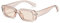 WDZAYXC Vintage rechteckige Sonnenbrille für Damen und Herren, modische Retro-Brille mit quadratischem Rahmen, Brille mit UV400-Schutz(Champagne)