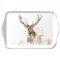 Ambiente Tablett Dekotablett kleines Serviertablett Tray 13x21 cm Melamin Hirsch Antlers Landhaus