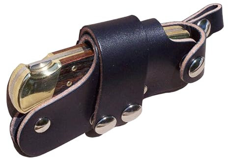 Generic Quick Draw Release Standard Leder-Messerscheide für Buck 110 Messer (schwarz)