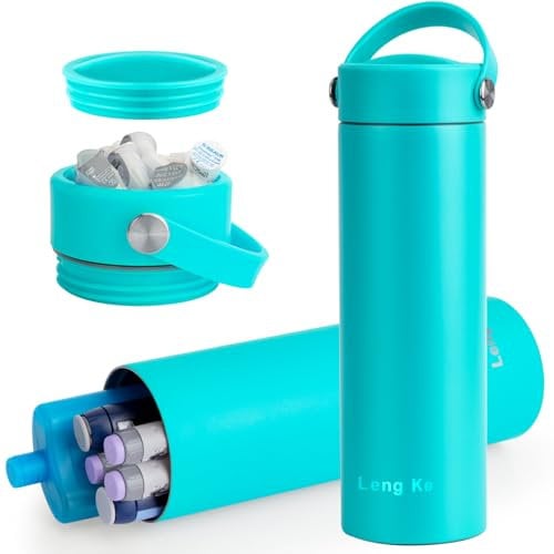 SUNMON Insulinpen Kühltasche, 24 Std.Kühlung Medikamenten Kühltasche Reise Vakuumisoliert Insulinpen Kühlbecher Tragbar Insulin-Kühlbox, Hält 1-5 Insulinpens Aufbewahrung zur Diabetikerbedarf (Grün)