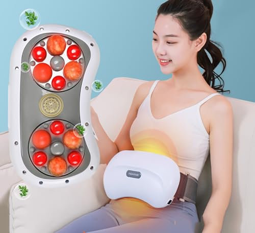 Instrument Électrique De Pétrissage Du Ventre, Masseur Abdominal, Massage Profond À 12 Aimants, Réglage À 3 Vitesses, Grand Massage À Double Disque, Entretien Du Ventre, Pour Abdominaux, Dos, Cou Et J