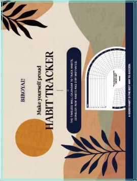 BIROYAL Habit Tracker, 12 Monate undatiert Gewohnheitstracker als Wandkalender, tägliches, wöchentliches und monatliches Gewohnheitstracker Kalender mit inspirierenden Zitaten & Tipps