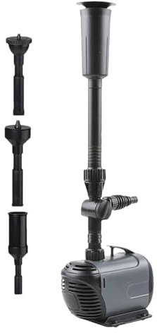 Aquarium-Wasserpumpen-Set, vielseitige Springbrunnenpumpe mit Filter-Kit und 3 verstellbaren Düsen, perfekt für Fischteiche und dekorative Springbrunnen, verbessert die Wasserzirkulation für