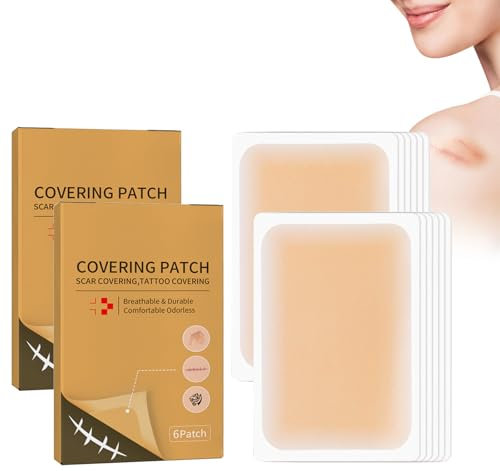 Body Tattoo Cover Up Aufkleber, 2 Stück Tattoo Concealing Tape Narbe- Abdeckungsband Hautton-Concealer-Aufkleber, Atmungsaktive Und Wasserdichte Haut Concealing Tape Zum Abdecken Von Tätowierungen