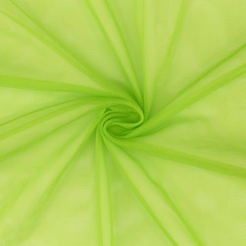 Softtüll Stoff, weicher Tüll, Tüllstoff als Meterware, Kostümstoff, Dekostoff, uni kiwi (Länge am Stück: ab 100cm / Breite: 155cm)