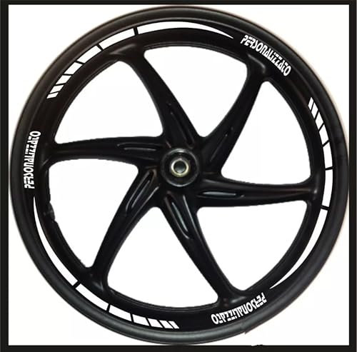 Set Completo Adesivi Strisce Cerchi Ruote KIT ADESIVI RUOTE MOTO BRAND COLORI PERSONALIZZABILI LOGO E STRISCE COD40 RUOTE DA 17'' POLLICI