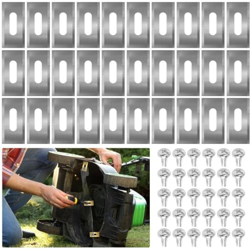 30 Piezas Cuchillas de Repuesto para Robot Cortacésped, Cuchillas Accesorios Compatibles con Husqvarna Automower, Acero Inoxidable 0,65 mm