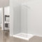 Plumbsys Paroi de douche à l'italienne 90x190cm, barre de stabilité réglable, verre trempé 8mm facile à nettoyer, profilé chromé