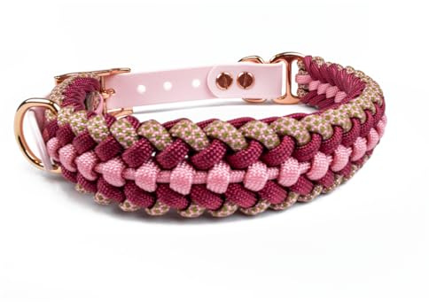 Hundehalsband Tierluxe Foxy Handgemacht Paracord Biothane (Leben, XXL Halsumfang 45-51 cm)