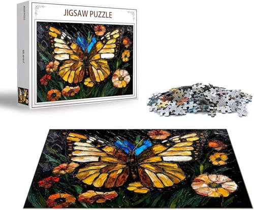 Puzzle Schmetterling Puzzle 4000 Teile Blume Holzpuzzle Erwachsene, Premium Quality Klassische Wooden Lernspiel, DIY Klassische Spaß Jigsaw Erwachsene, Challenging Jigsaws für Wohnkultur Geschenk x-31