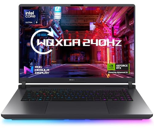 MESH Computers ASUS ROG Strix G16 G615 16-inch 2.5K 240Hz Gaming Laptop (Intel Core Ultra 9 275HX, 64GB DDR5 RAM, 4TB SSD, NVIDIA GeForce RTX 5080, Wi-Fi 7, Windows 11 Home)