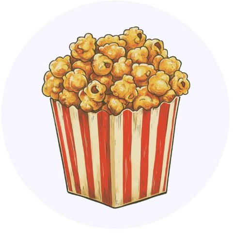 Azeeda 24 x 'Vintage Karamell-Popcorn' Aufkleber - für Basteln, Scrapbooking und Etikettierung (SK00071231)