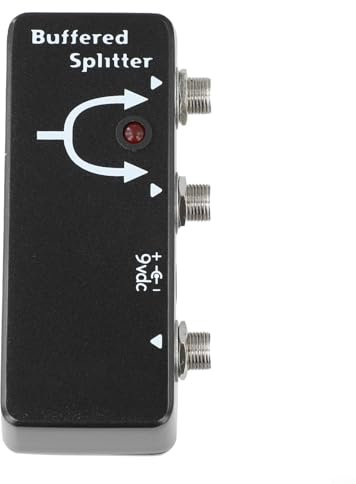 Guitar Effects Buffer Splitter Pedal für E-Bass Musikinstrumente Dual Channel Output Metall Schwarz