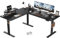 Devoko Höhenverstellbarer Schreibtisch L Form, 160 x 140cm L-förmig Schreibtisch Höhenverstellbar Elektrisch, Eckschreibtisch Ergonomischer Steh-Sitz Tisch Computertisch
