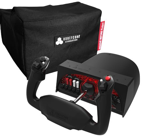 Honeycomb Alpha Captain’s Edition 2025 - Flight Simulation Bundle mit Alpha Yoke & Dust Cover - Flugsimulator-Zubehör für PC [video game]