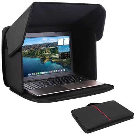 Ailan Sonnenschutz für Laptop, tragbarer Sonnenschutz für Outdoor Laptop, für Datenbildschirm, 16 Zoll