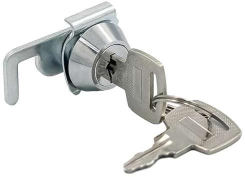 DUZEPA Serrure à came avec clip rapide pour tiroir-caisse, armoire métallique, caisse de transport, alliage de zinc, compatible avec les caisses de transport.
