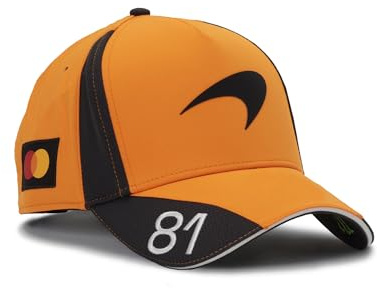 PUMA McLaren F1 2026 Oscar Piastri Kappe - Orange - Einheitsgröße | Offizielle lizenzierte Replica-Sammlung, Wie getragen von Oscar Piastri, Gebogene Krempe mit Snapback-Befestigung hinten