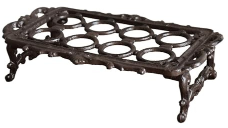 TAIZhiChen Porte-œufs en Fonte, Support de Rangement pour œufs, Robuste, rétro, pour Salle à Manger, Bureau ou Maison. Décoration Vintage, 8 Grilles