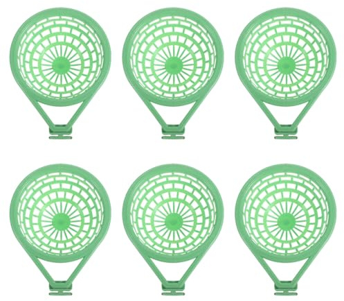 jojofuny Lot de 6 Bols de Nidification en Plastique Vert pour Pigeons, Petits Nids D'œufs Suspendus, Accessoires D’Incubation pour Oiseaux, Outils de Nidification pour Élevage