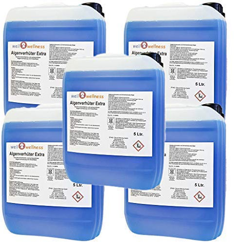 Pool Algenverhüter + Algenvernichter Extra 'Blue' 25 l (5 x 5,0 l) - hochkonzentriert + schaumfrei