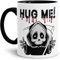 Tassendruck Halloween-Tasse mit Spruch Hug me - der Tod/Sensenmann/Skullhead - Innen & Henkel Schwarz