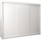 MEBLE KRYSPOL Tokyo 250 Kleiderschrank mit DREI Schiebetüren für Schlafzimmer – moderner Aufbewahrungsschrank mit Kleiderstange und Regalen – 250x200x62cm - Mattweiß