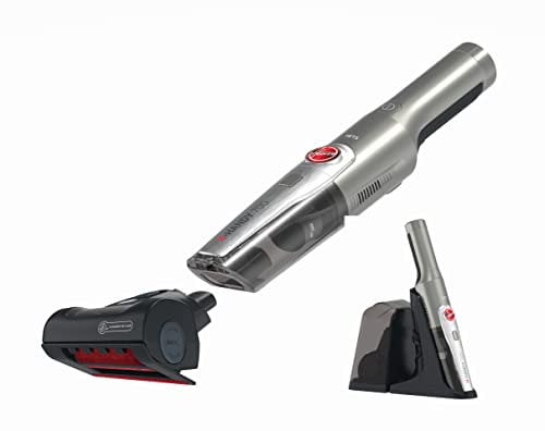 Hoover HH710PPT 011, Aspirapolvere Portatile Potente 120 W, Senza Fili, Filtro EPA, Spazzola per Peli Animali, Ricaricabile, Illuminazione a LED, Aspirabriciole, Accessori 3 in 1, Leggero, Grigio