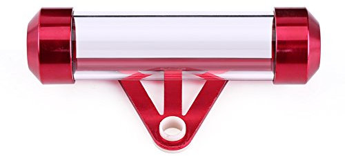Tube universel de taxe de moto, cadre de support cylindrique de tube de disque de taxe sécurisé de moto de moto étanche(rouge)
