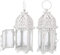 2Pcs Dekorative Laternen, Laterne Klein Marokkanischen Stil Kerze Laterne Metall Kerzenhalter Vintage Windlicht Gartenlaterne