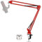 HyperX Quadcast Support Microphone Réglable - Pied Professionnel pour Microphone à Condensateur HyperX QuadCast S par YOUSHARES(Rouge)