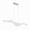 Lucande LED Pendelleuchte Edano dimmbar (Modern) in Weiß aus Textil (1 flammig,) - Hängeleuchte Esstischlampe Hängelampe Wohnzimmerleuchte