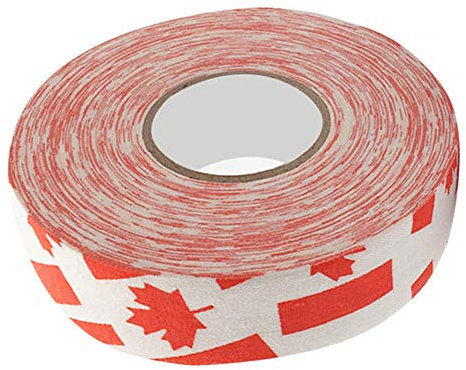 Griffband Sport, 1 Zoll Breit 27 Meter Lang Bunte Easy Tear Badminton Pole Pads Eisfeld Lacrosse Stick Schutzband für Tennis, Badminton, Hockey (Rotes Ahornblatt)