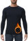 HUGE SPORTS Thermo Unterhemd Herren Innenfleece Langarmshirt Funktionswäsche für Winter Ski Schwarz M