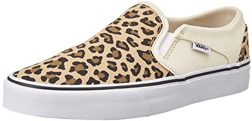 Vans Damen Asher Sneaker, Leopard Antique White White, 40 EU