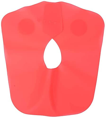U-M Cape de Salon Professionnel en Silicone pour Coiffeur, Coupe de Cheveux et Coiffure - Pour Adultes, Maquilleuse, Esthéticienne (Rouge) - Practical Design, Taille Unique