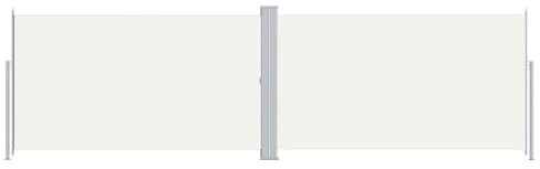 vidaXL Seitenmarkise Ausziehbar Sonnenschutz Sichtschutz Windschutz Seitenwandmarkise Seitenrollo Markise Balkon Garten Terrasse Creme 180x600cm