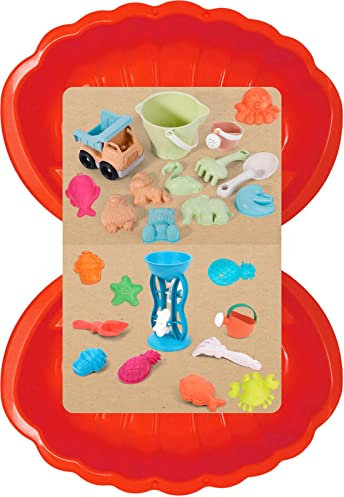 Sandbox Sandkasten in Apfelform XL (2X rot + 24tlg Bio-Set)