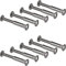 Gedotec Vis pour meubles M6 | 50 pièces - vis à douille | Connecteur acier nickelé | Épaisseur du bois 76-86 mm | Connecteur pour meubles Connecteur d'armoire à fente cruciforme PZ2 et lame plate