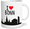 OWLBOOK® I love Bonn Skyline Tasse mit Spruch Geschenke Geschenkideen als Erinnerung oder Mitbringsel von einer Reise für Männer und Frauen zum Geburtstag Keramik 300 ml